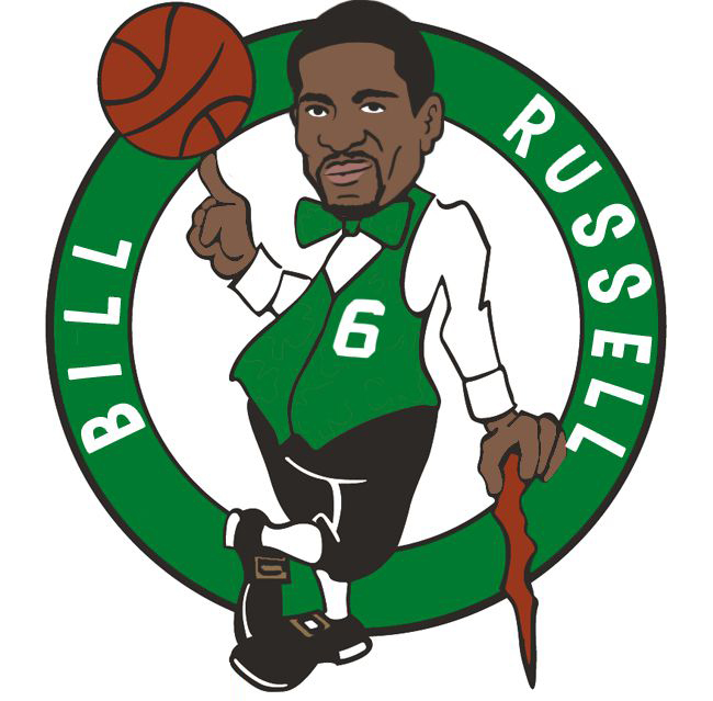 Boston Celtics Bill Russell Logo DIY iron on transfer (heat transfer)